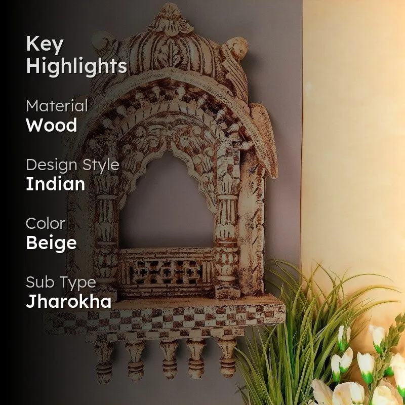 Dimara Jharokha Wooden Wall Accent media 2