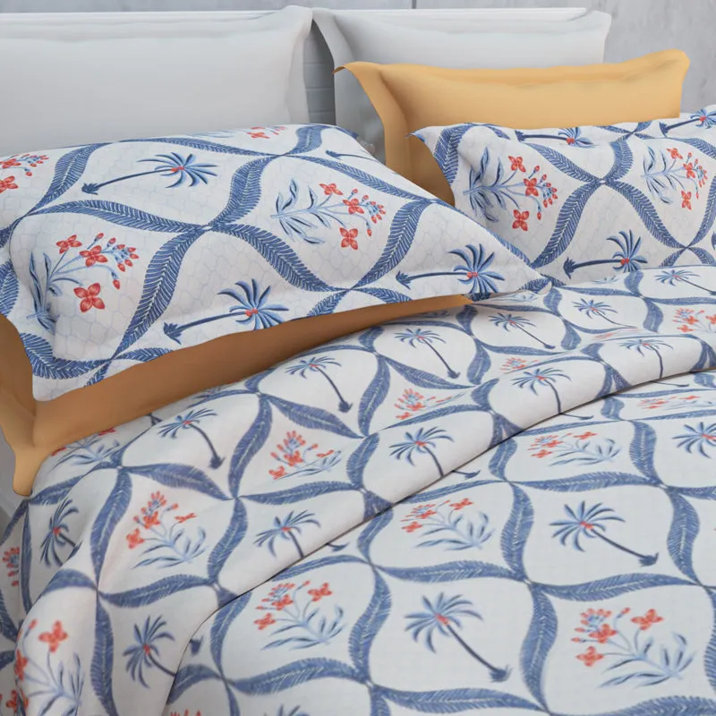 Suite Dreams Cotton Bedsheet (Blue) - 144 TC media 10