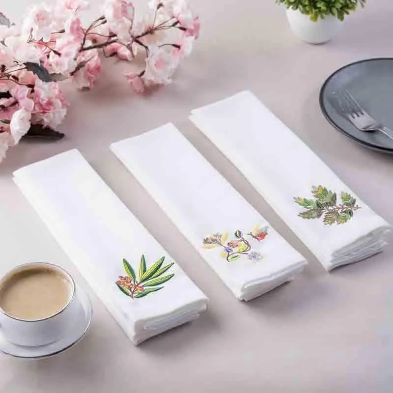 Floral Napkins - Set Of Three media 1