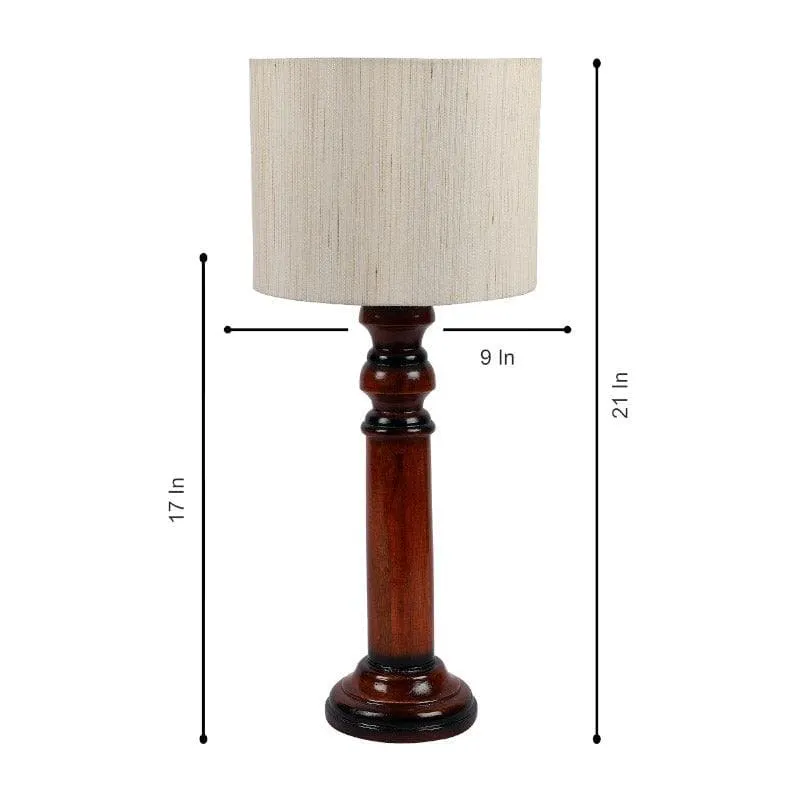 Vera Cassini Fabric Table Lamp - White,Brown media 6