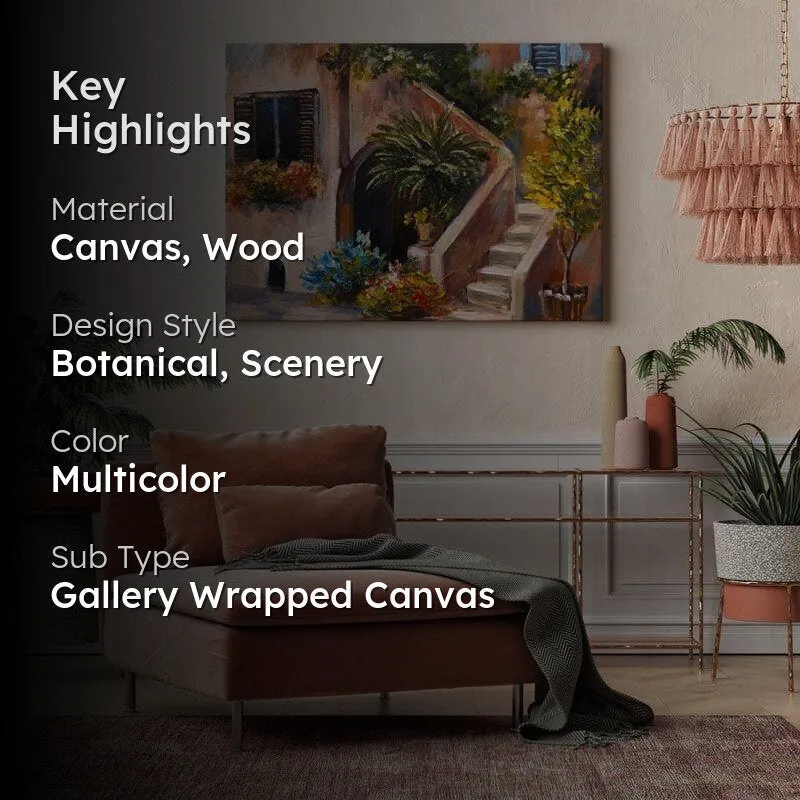 Summer Terrace Canvas Wall Painting - Gallery Wrap media 2