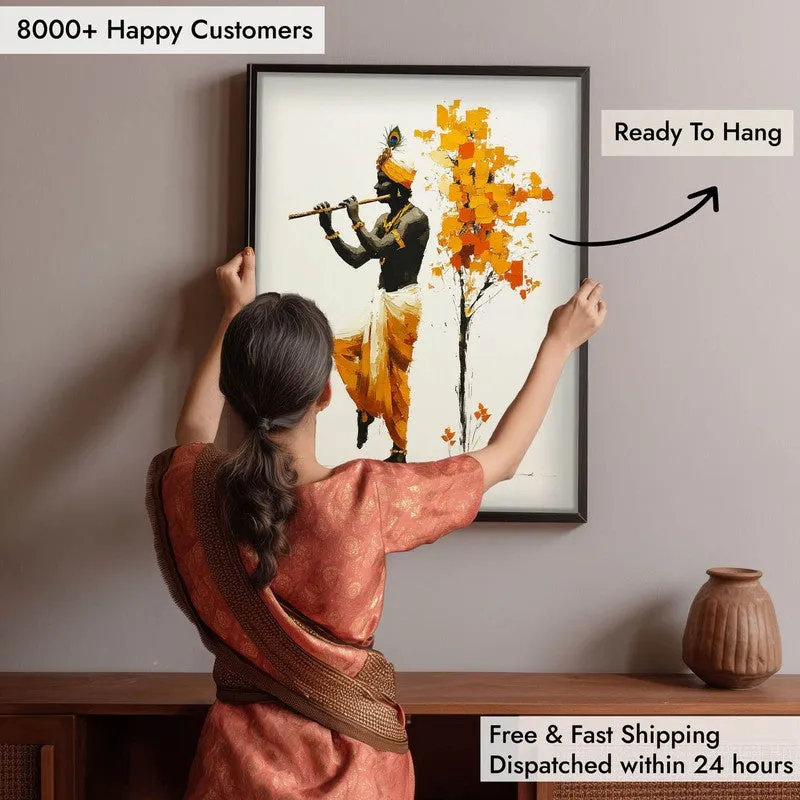 Murli Murari Lord Krihsna Enchanting Archival Paper Wall Art media 5