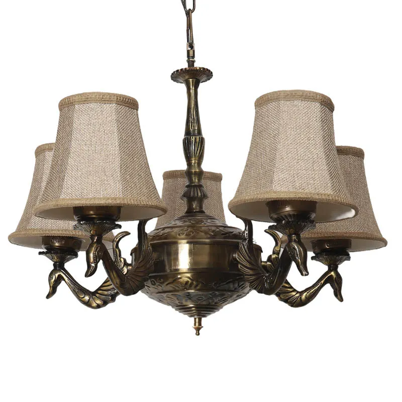 Snigdha Conical Golden Antique Ceiling Lamp media 3