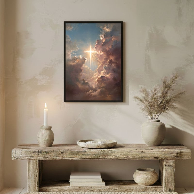 Celestial Sky Archival Paper Wall Painting With Black Frame media 3