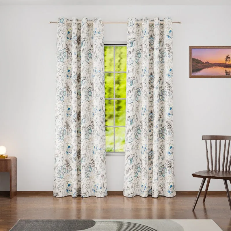 SoftFlora Cotton Curtain - Set Of Two media 1