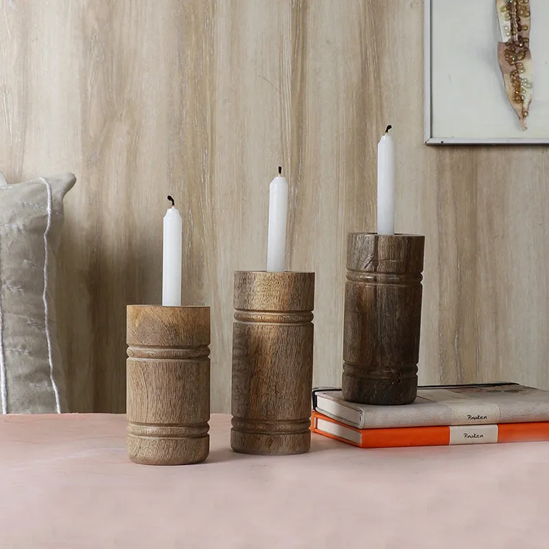 Kindra Mango Wood Candle - Set Of Three media 5