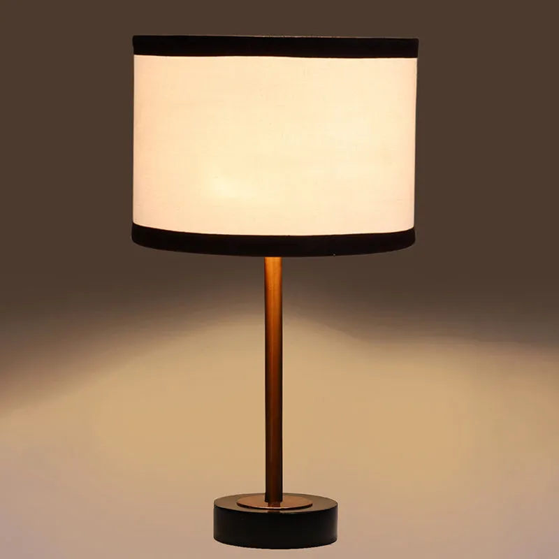 Cotin I Stripe Rodin Wooden Table Lamp - White,Copper,Black media 6