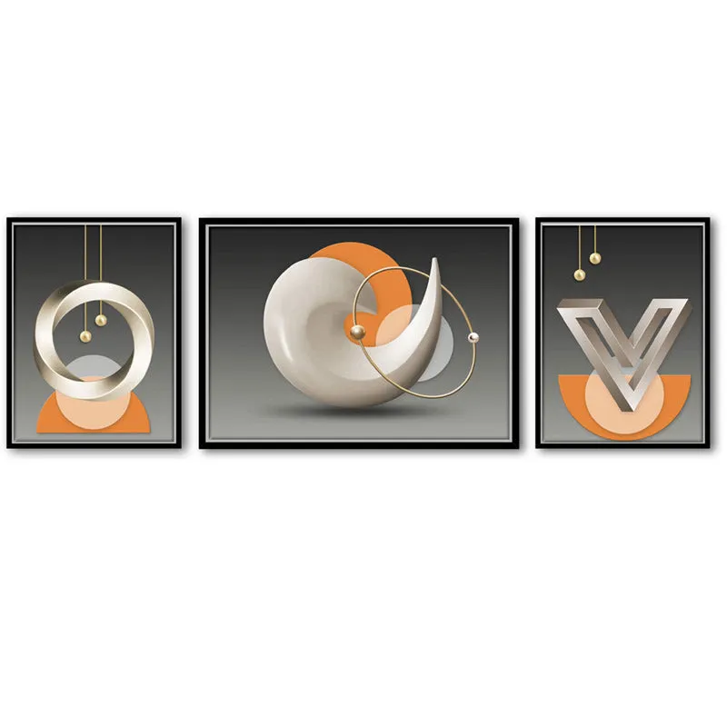 Ginger Cotton Canvas Wall Art - Set Of Three media 3