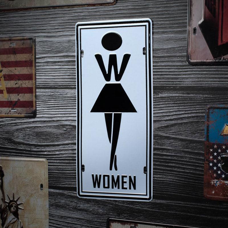Women Signage Metal Wall Accent