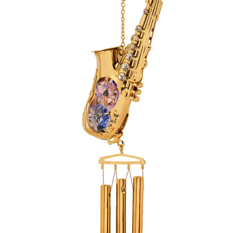 Golden Saxophone 24K Gold Plated Mild Steel Windchime media 5