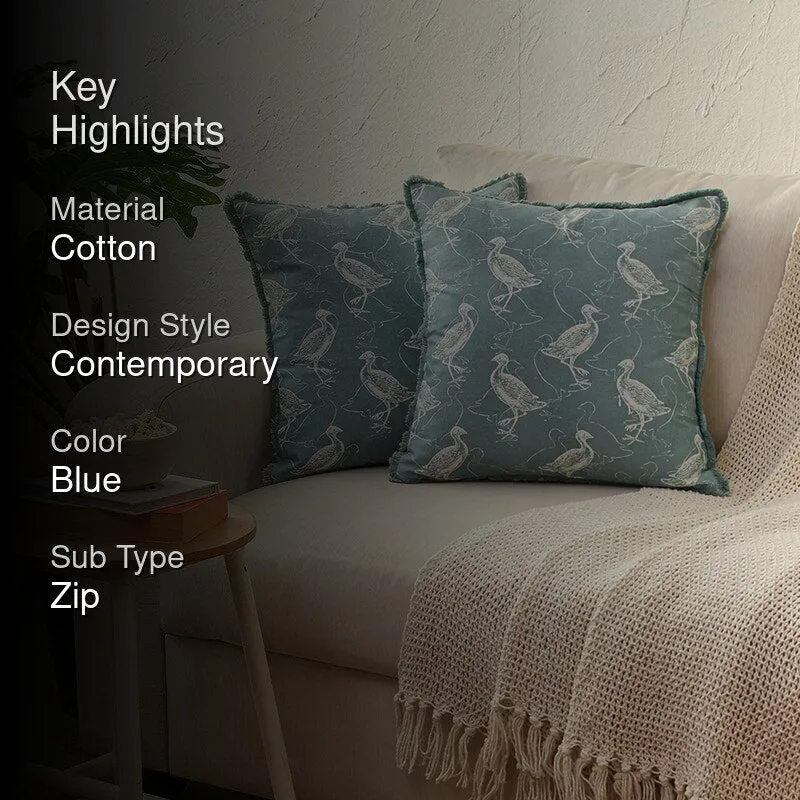 Kukkut Cushion Cover (Blue) - Set Of Two media 2