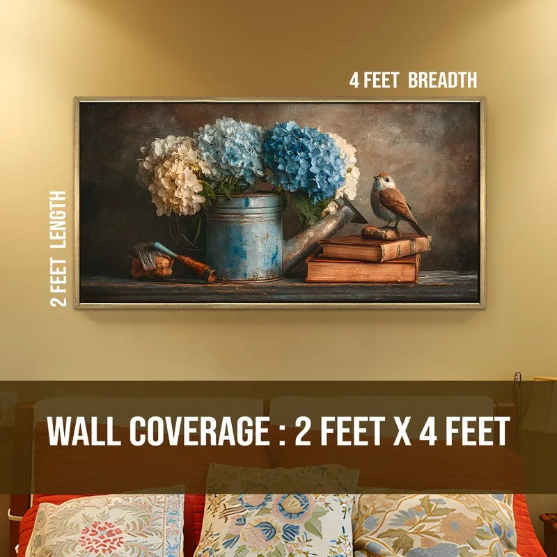 Feathered Calm Canvas Wall Painting With Frame media 8