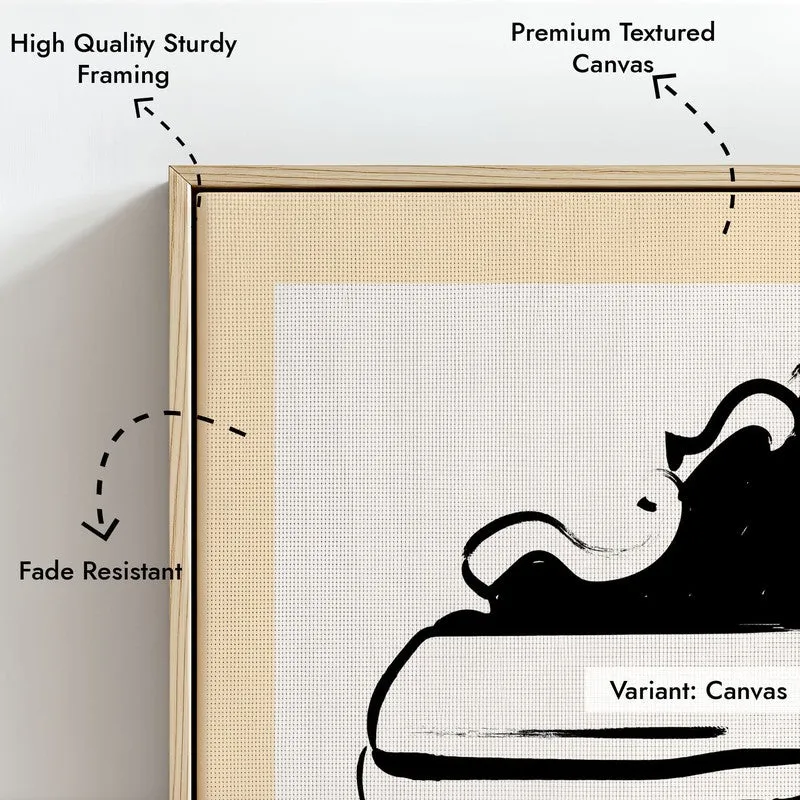 Daybed Dream Canvas Wall Painting With Brown Frame media 7