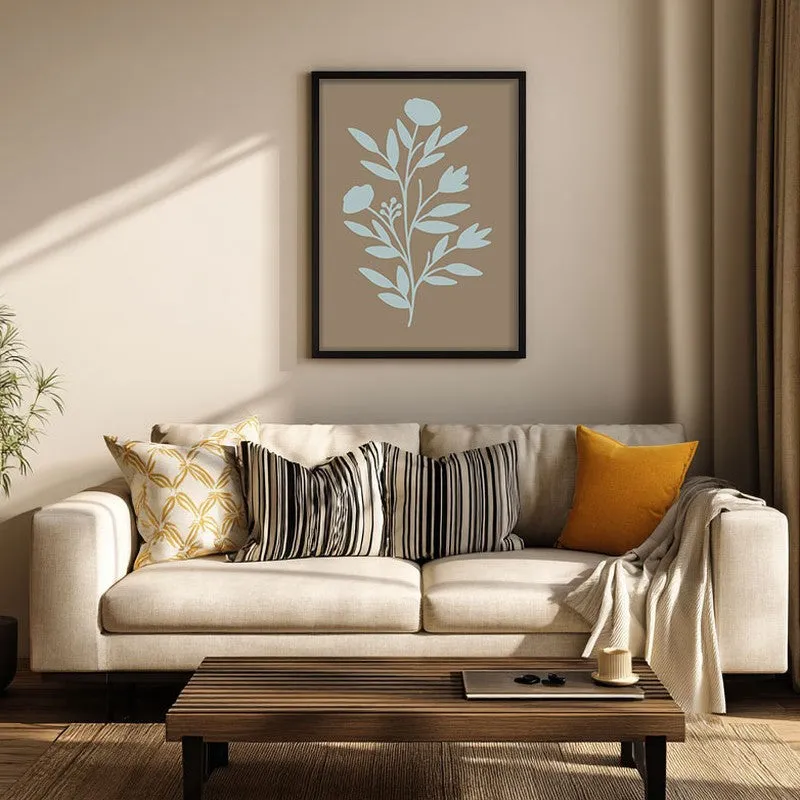 Coastal Flora Canvas Wall Painting With Black Frame media 1