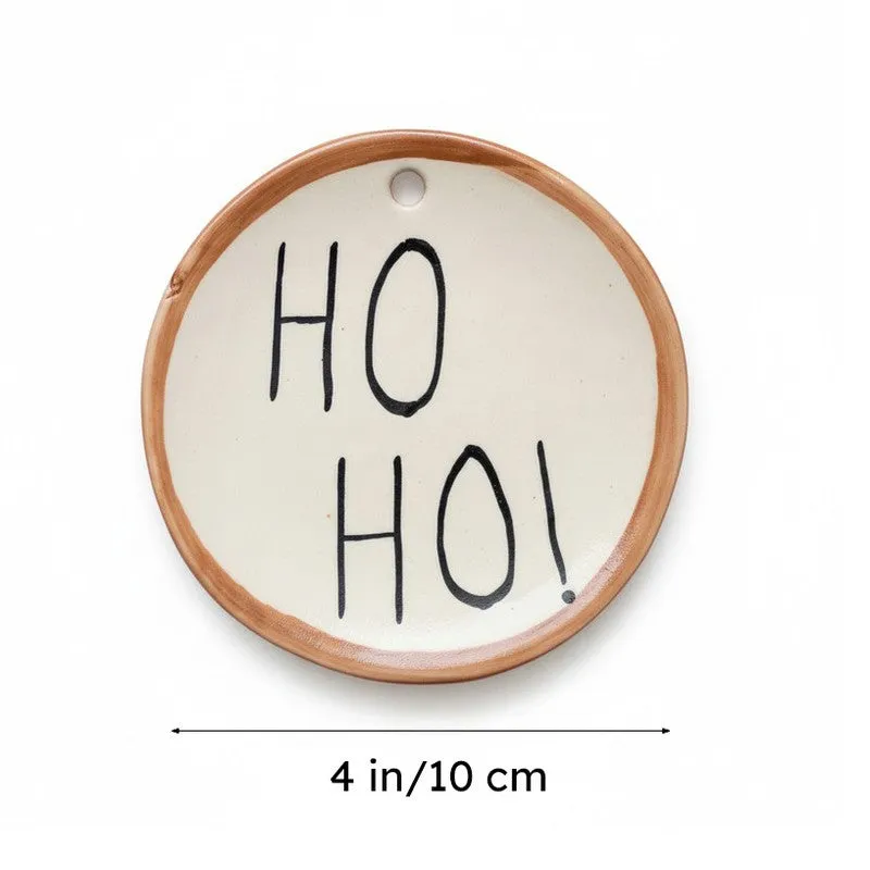Ho Ho! Ceramic Christmas Ornament media 6