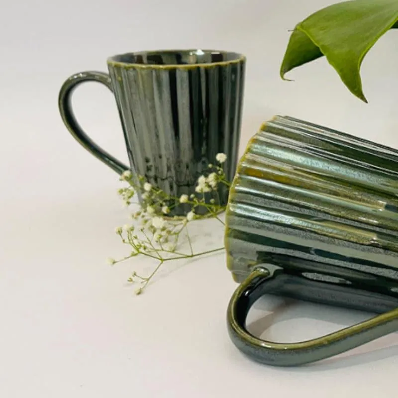 Laroon Ceramic Coffee Mug (300 mL Each) - Set of Two media 3