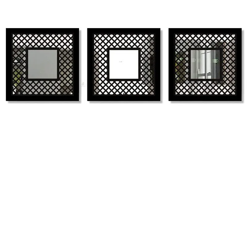 Woodelle Wall Accent With Wooden Frame (Black) - Set Of Three media 3