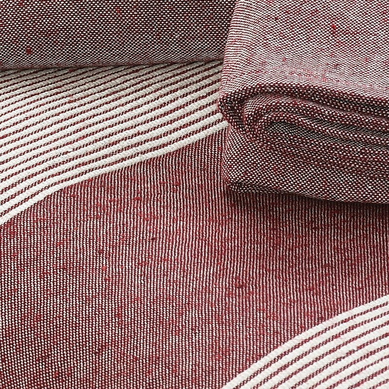 Stripe Story Cotton Bedsheet (Maroon) - 220 TC media 6