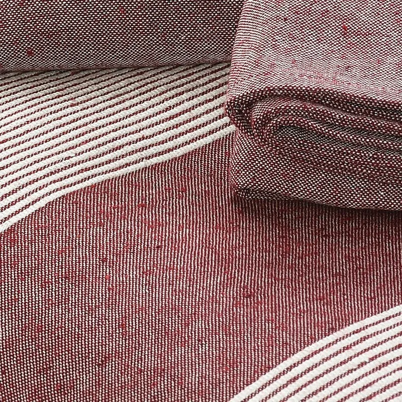Stripe Story Cotton Bedsheet (Maroon) - 220 TC media 6