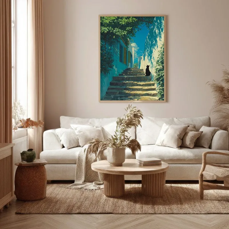 Shadow Play Canvas Wall Painting - Brown Frame media 5