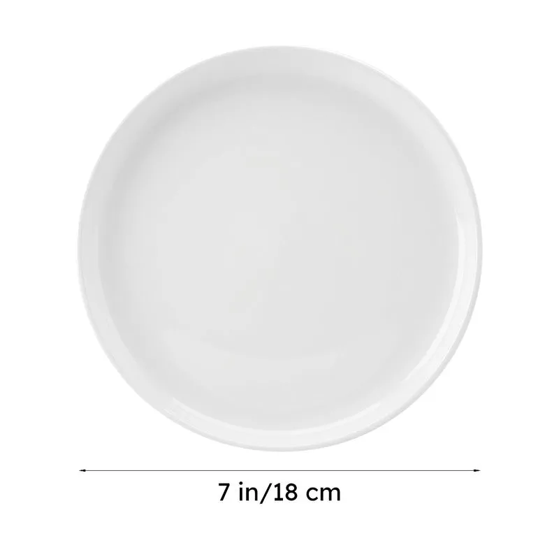 Ceramic Quarter Plate (Grey,White) - Set Of Six media 6