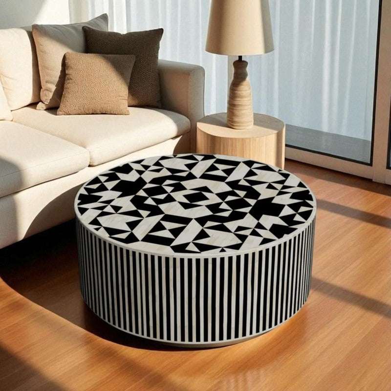 Zenia Bone Inlay Center Table - Black