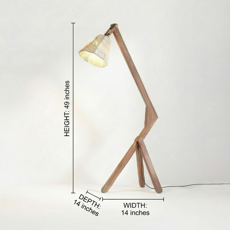 Faye Arched Wooden Floor Lamp media 9