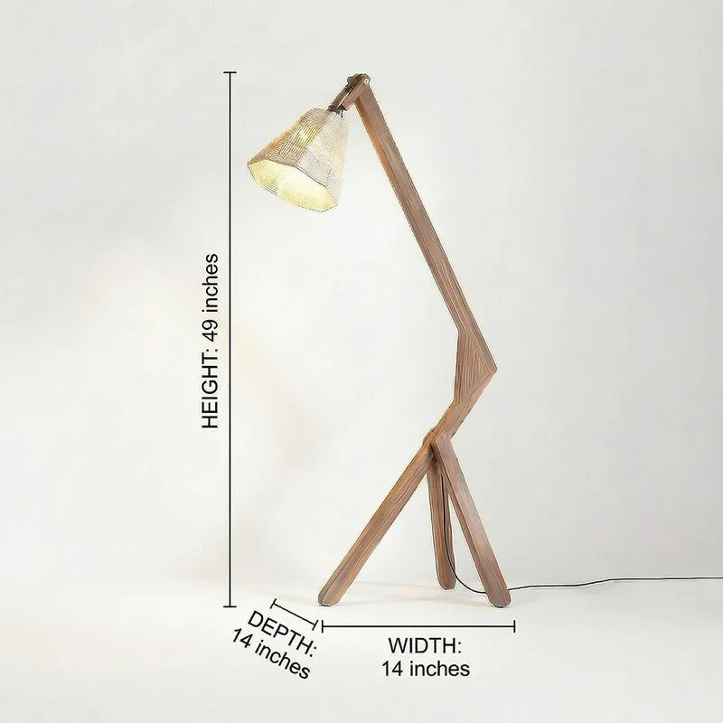 Faye Arched Wooden Floor Lamp media 9
