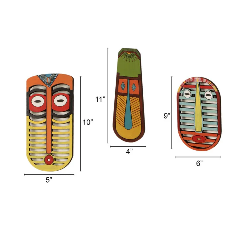 Kalyani Mask Wooden Wall Accent - Set of Three media 6