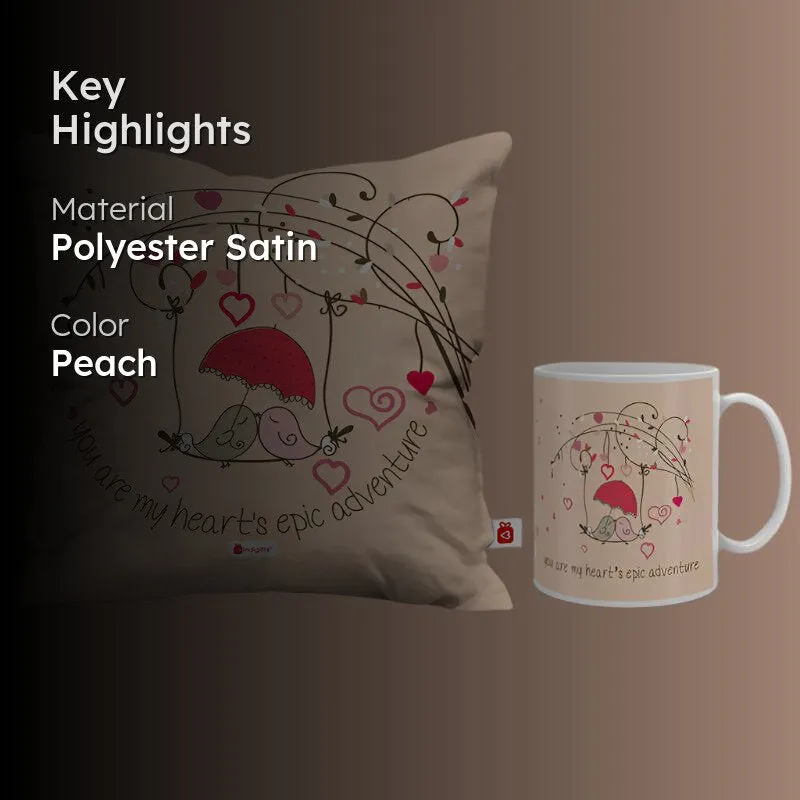Love Owls Cushion Cover & Mug (300 ML) - Two Piece Set media 2