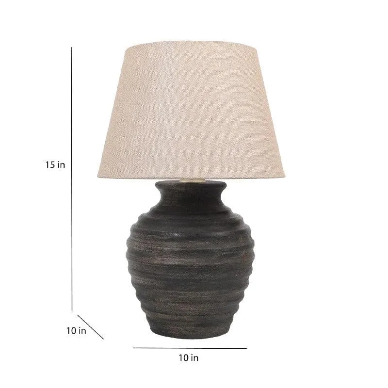 Mishuna Palmer Fabric Table Lamp - Beige,Black media 5
