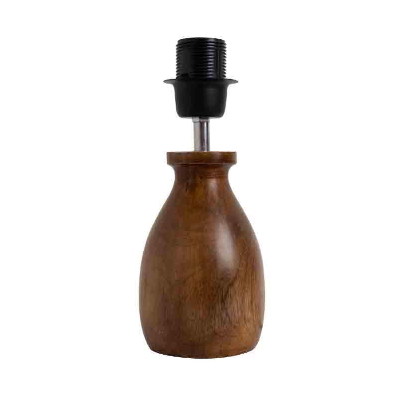 Amber Brown Fabric Table Lamp - Multicolor media 4