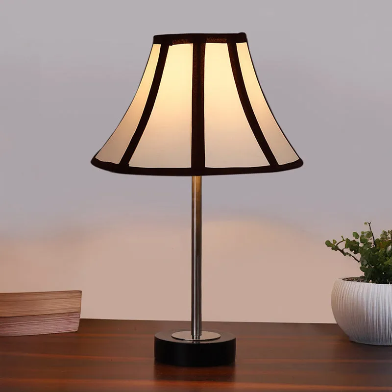 Stripra Rodin Wooden Table Lamp - White,Silver,Black media 2