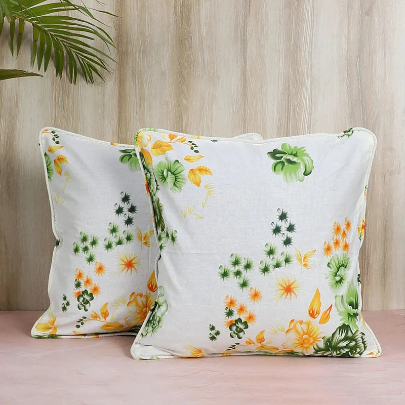 Swayam Florin Printed Cotton Cushion Cover - Set of Two media 2