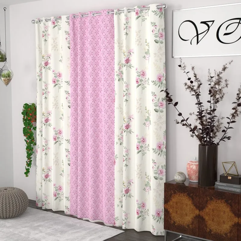 Floral Petal Radiance Curtains - Set of Three media 3