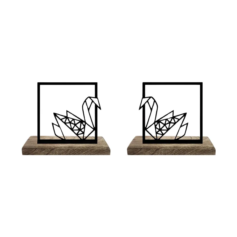 Origami Swans Showpiece - Set Of Two media 4