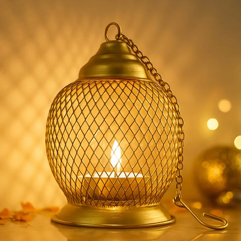 Aura Flick Tea Light Candle Holder (Gold) - Set Of Two - 3