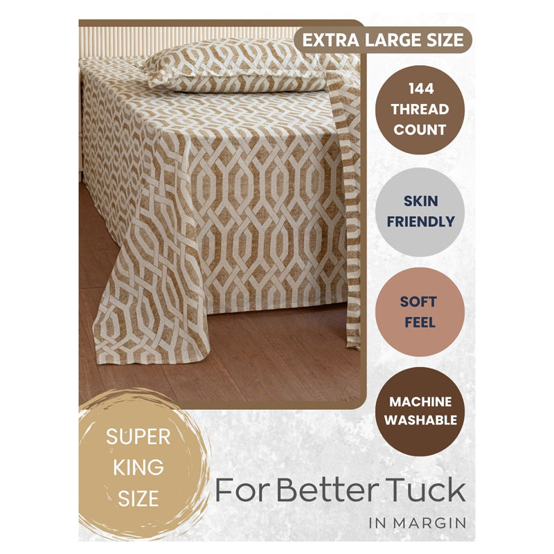Swayam Arsh Sparkle Cotton Bedsheet - 144 TC media 9