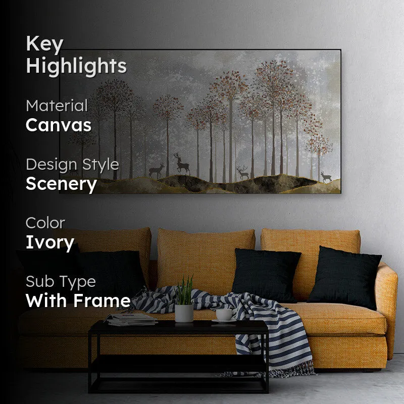 Golden Forest Canvas Wall Painting media 3
