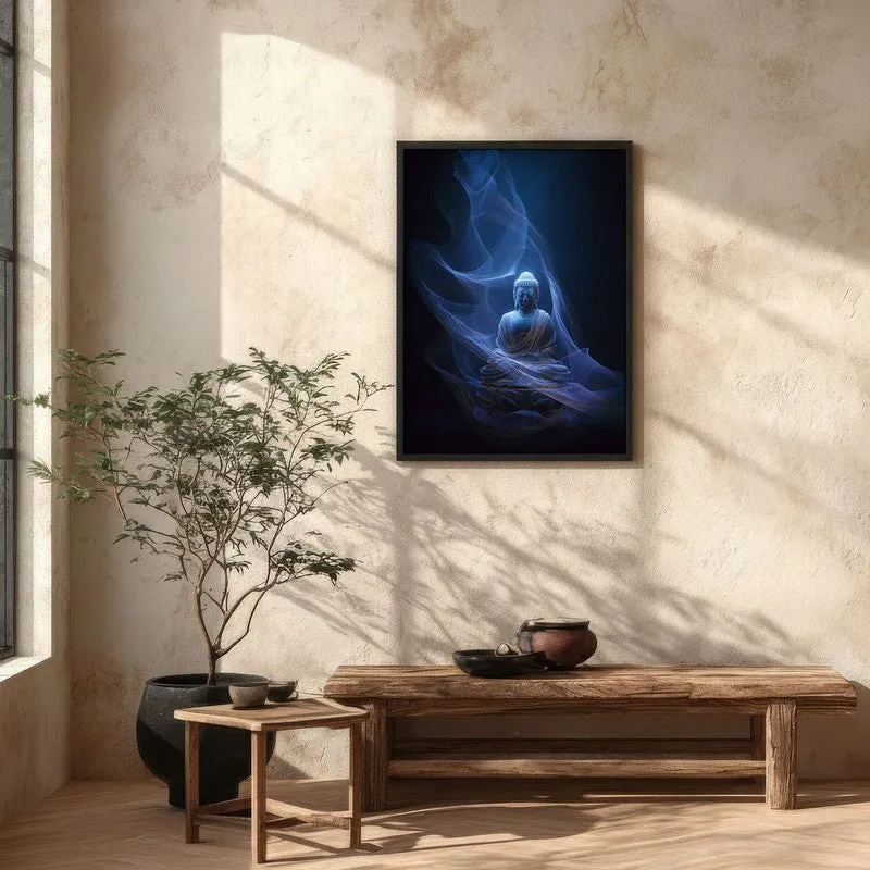 Ethereal Buddha Archival Paper Wall Painting With Black Frame media 5