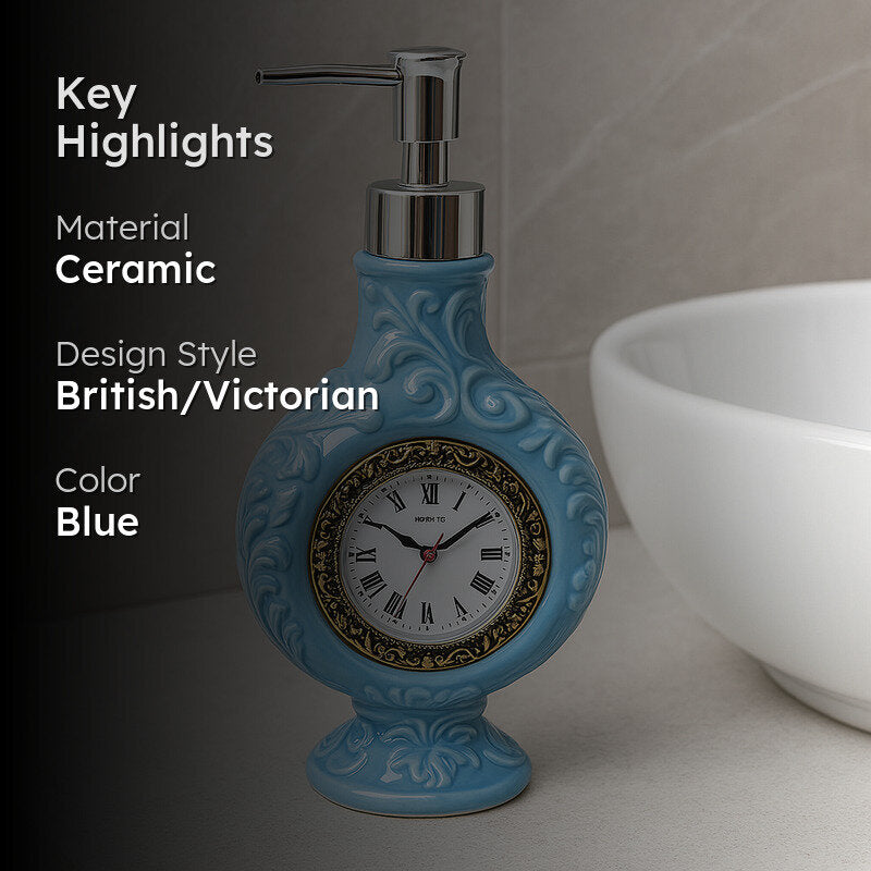 Antique Timer Soap Dispenser - Blue media 2