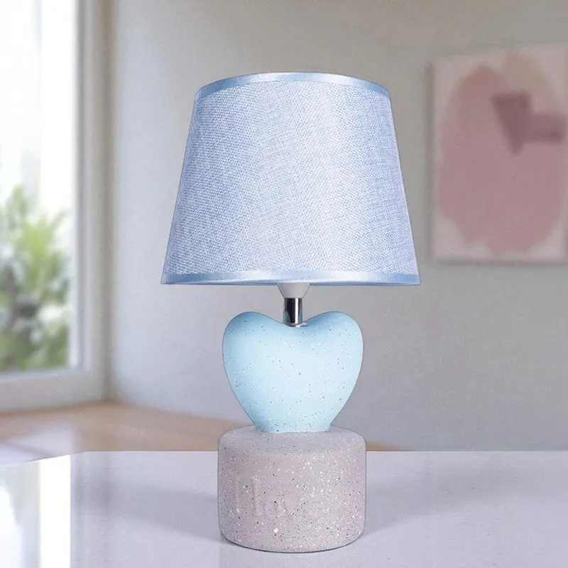 AarviDecor Everly Decorative Fabric Table Lamp - Blue media 5