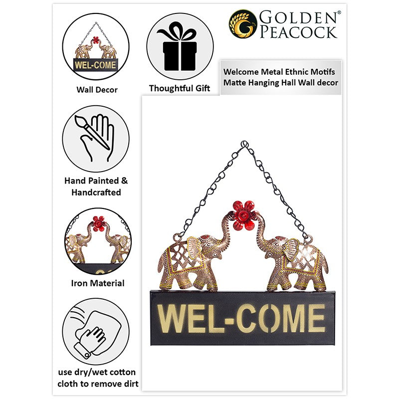 Elephant Welcome Iron Wall Accent media 3