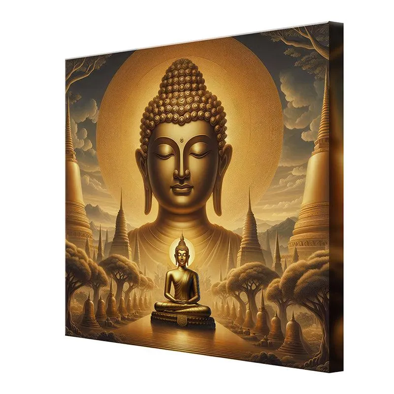 Serene Meditation Buddha Poly Canvas Wall Painting media 5