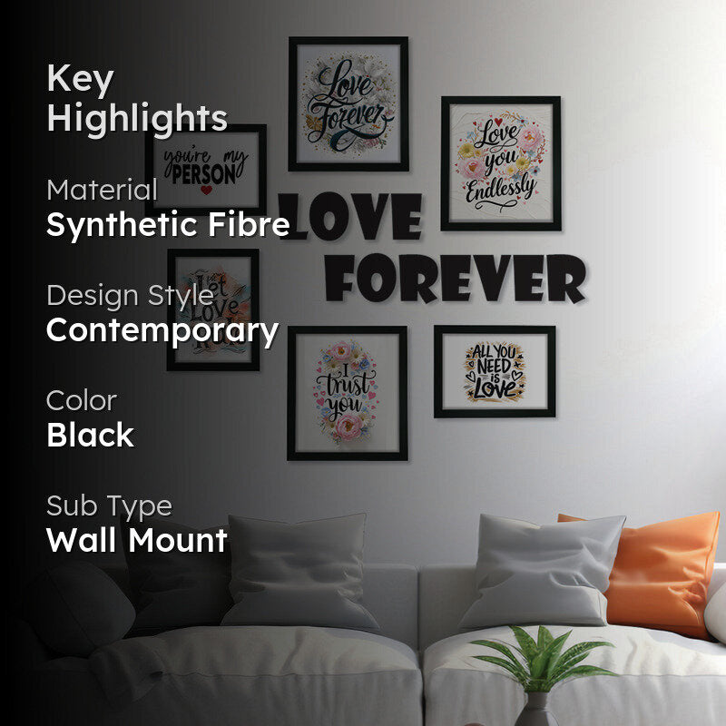 Timeless Memories "Love Forever" Synthetic Photo Frame - Seven Piece Set media 2