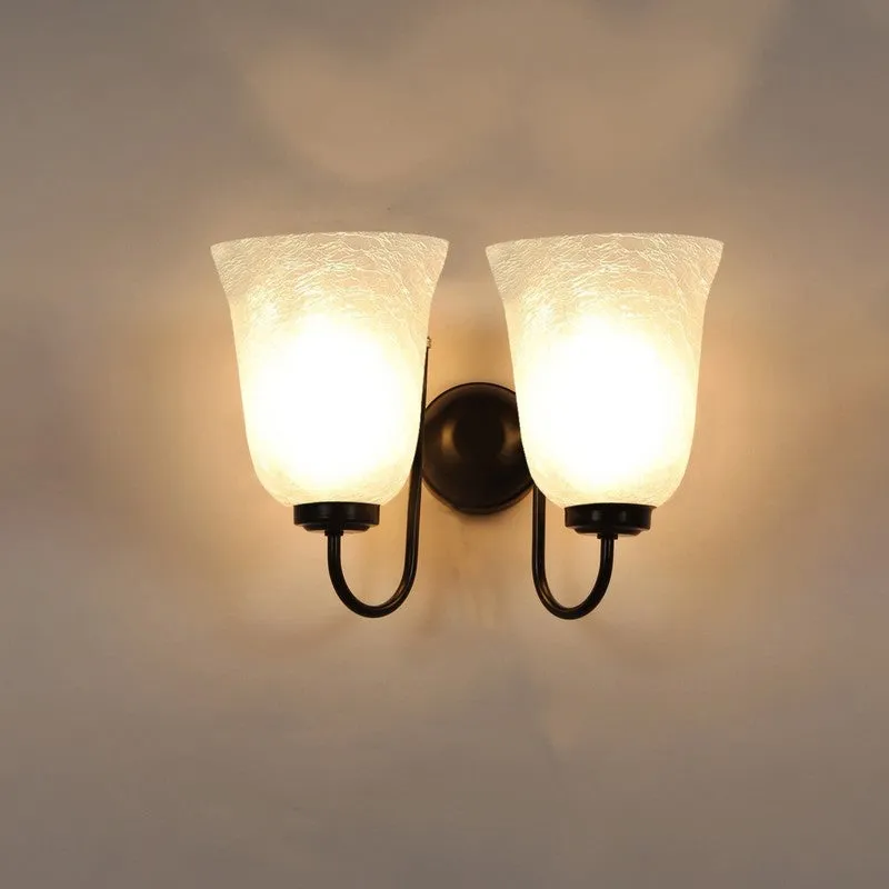 Crystal Bloom Twin Shade Glass Wall Lamp media 6