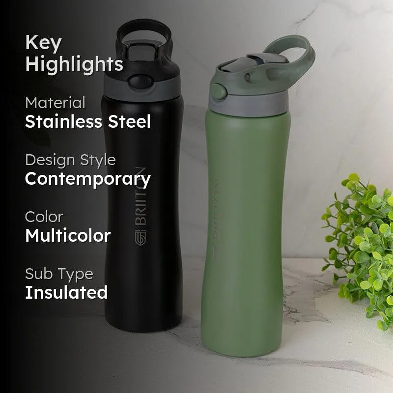 Handy Quench Hot & Cold Thermos Water Bottle (Black & Green, 750 mL Each) - Set Of Two media 2