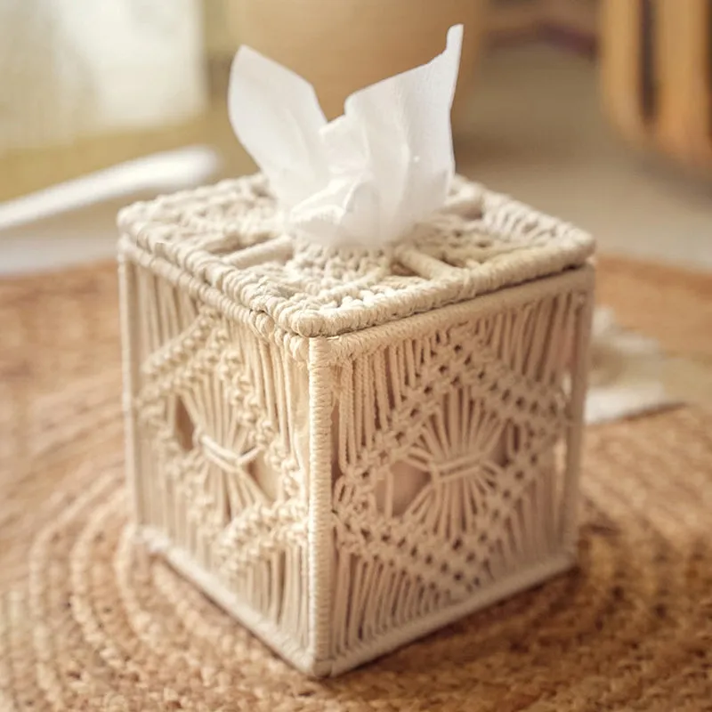 Jahan Macrame Tissue Holder media 6