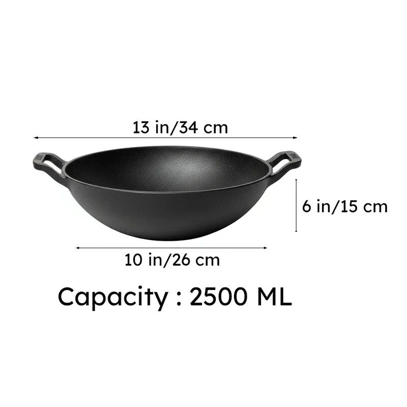 Meyer Cast Iron Kadhai - 2500 mL media 12