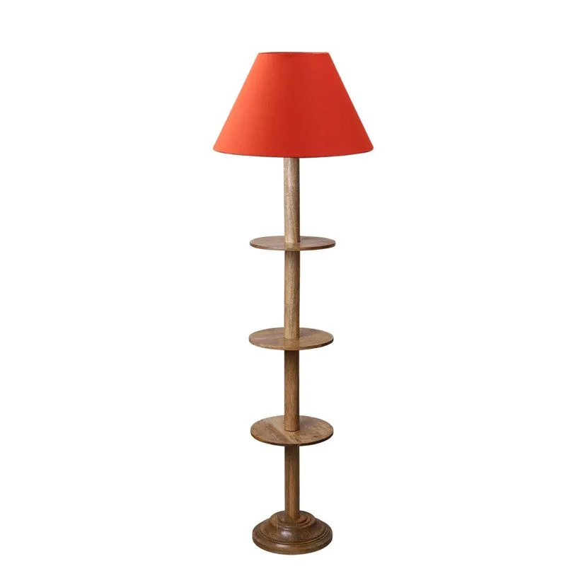 EclipseNova Light Wooden Floor Lamp - Orange media 5